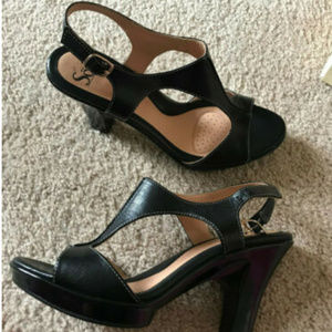 Sofft Vannie Black Leather Shoes, sz 9 (fits 8.5)